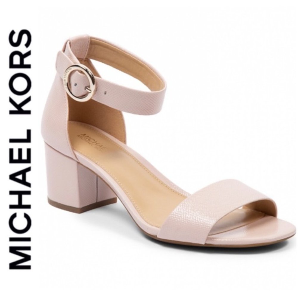 Michael Kors lena mid heel sandals pink